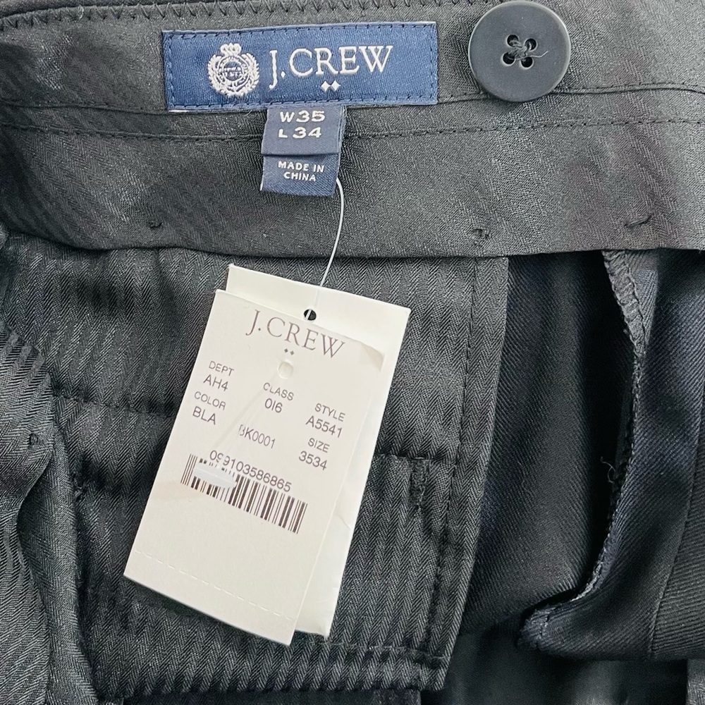 NWT J. Crew Thompson Wool Suit Dress Pants Men Size 35 Preppy Old Money Occasion - Picture 3 of 13